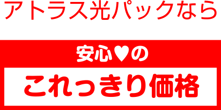 アトラス光パック　これっきり価格