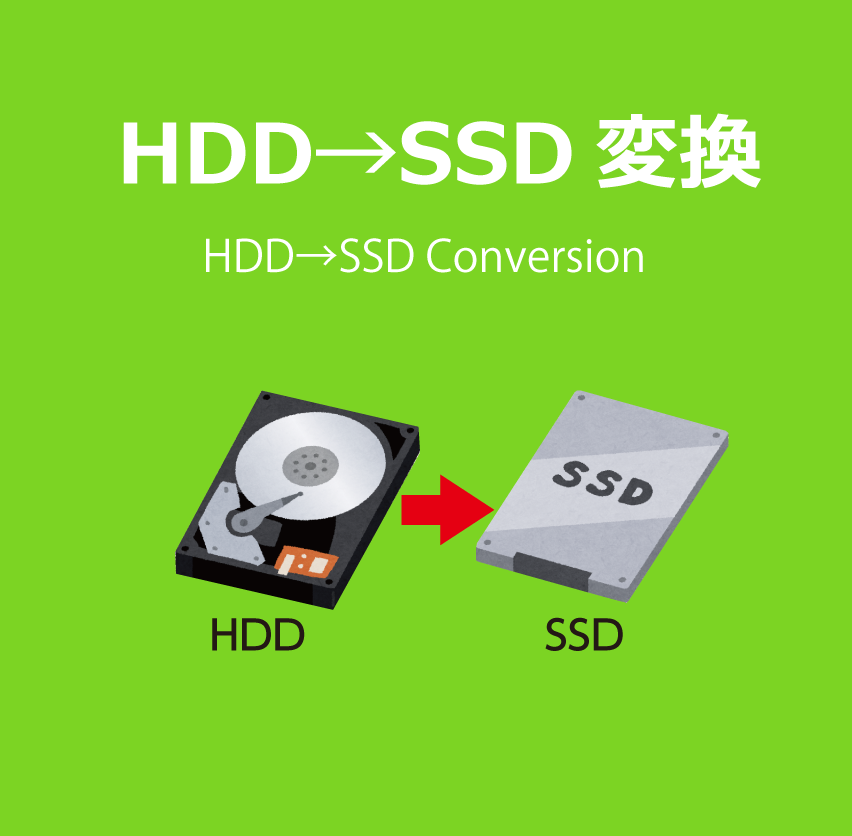 パソコン修理／SSD変換